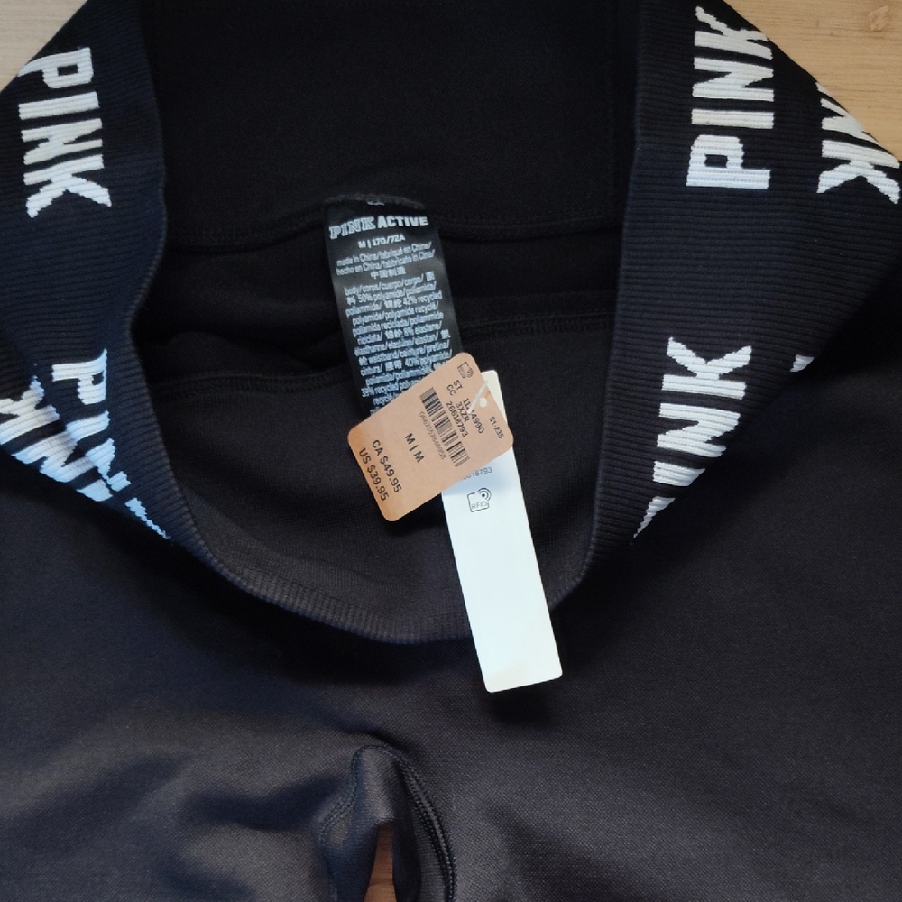 Victoria's Secret Black Leggings with White Accents